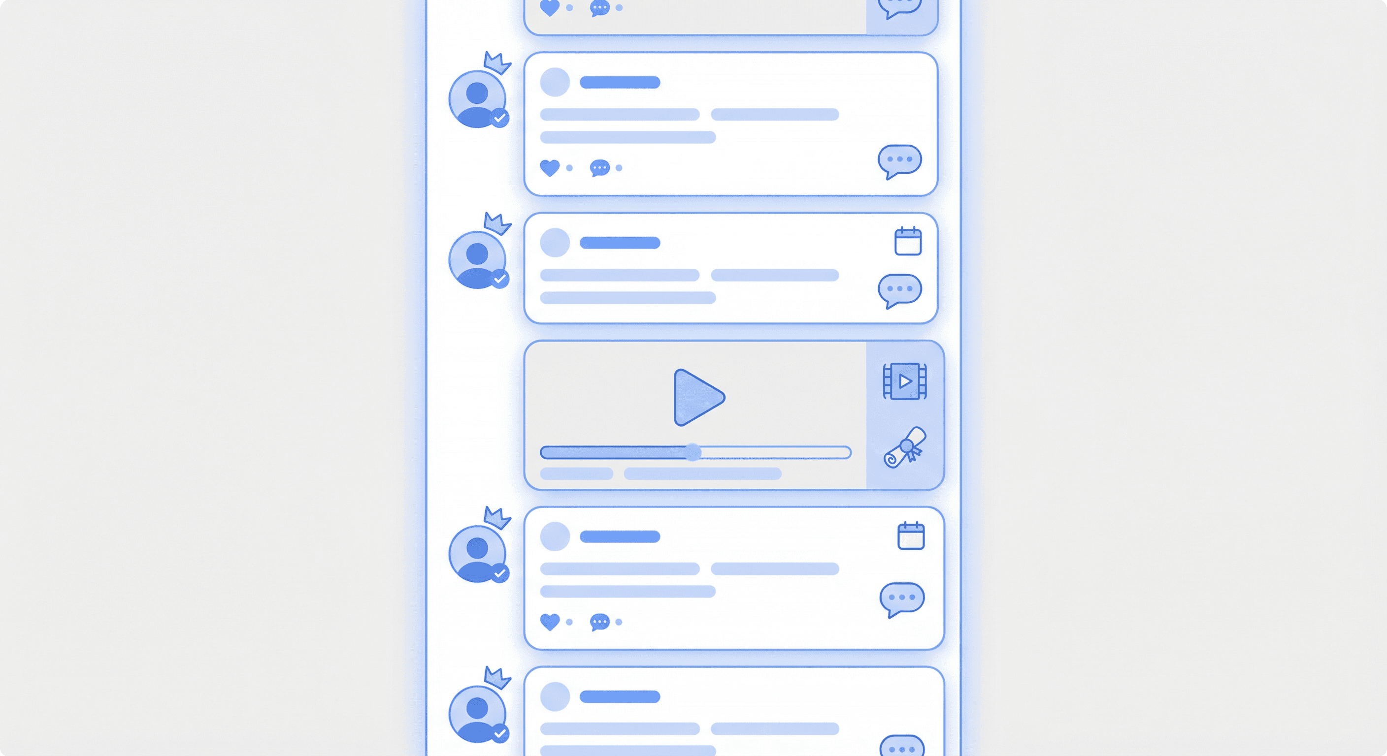 Representação da divulgação da comunidade nas redes sociais